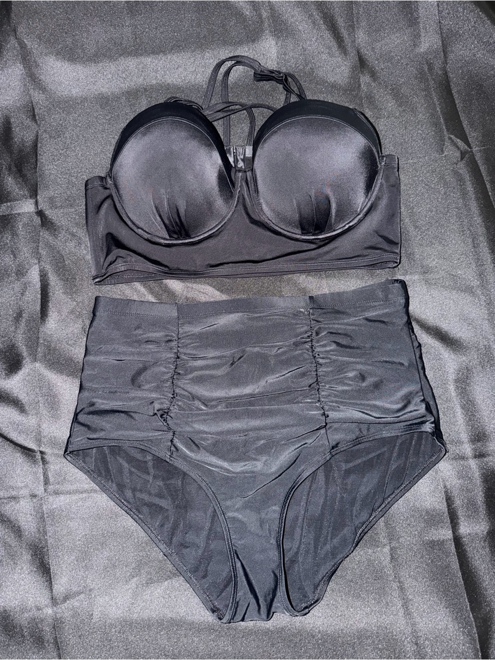 Torrid Black High-Waist Bikini Set Size 1 and 1F